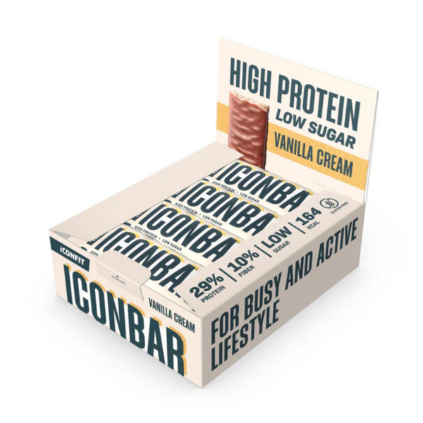 ICONFIT Iconbar Vaniljekreemi Proteiinibatoon 12x45g