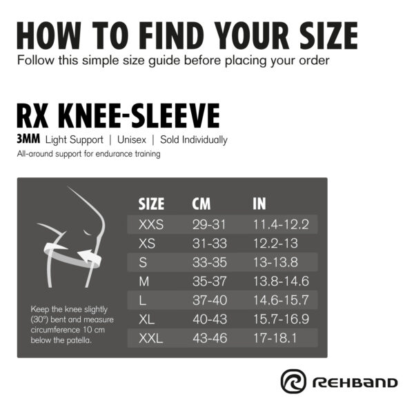 Rehband RX Knee-Sleeve 3mm Põlve Tugiside