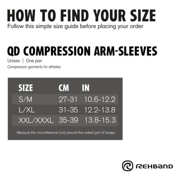 Rehband QD Compr. Arm Sleeves Kompressioon Käised