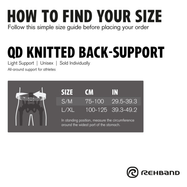 Rehband QD Knitted Back Support Kootud Seljatugi