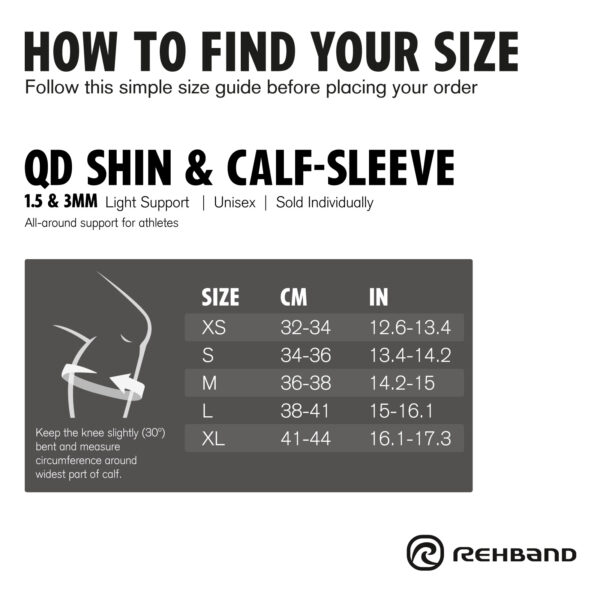 Rehband QD Shin & Calf Sleeve 3mm Sääre Tugiside