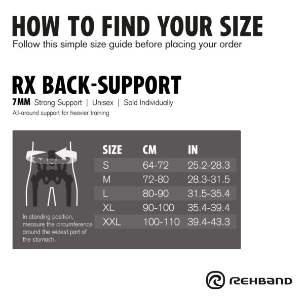 Rehband RX Original Back Support Seljatugi