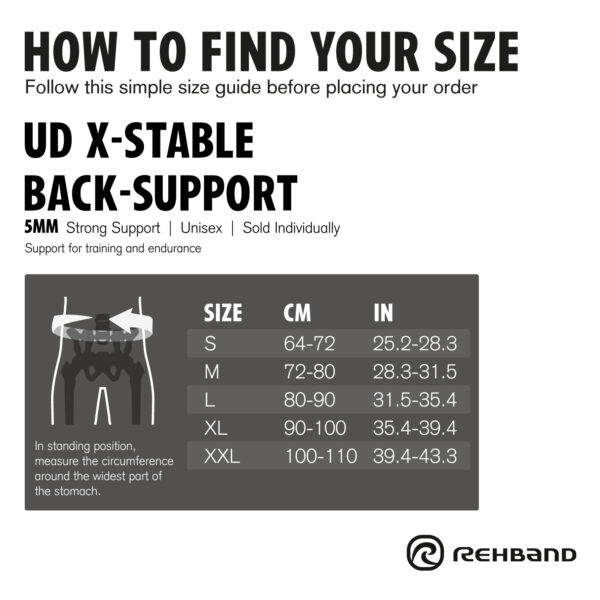 Rehband UD X-Stable Back Support 5mm Tõstevöö/Seljatugi
