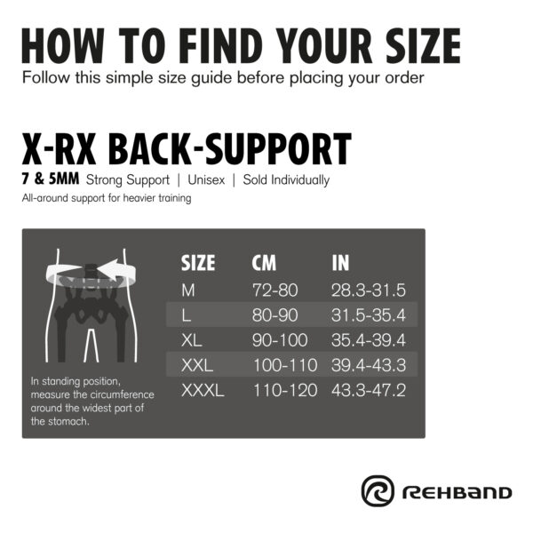 Rehband X-RX Back-Support 7mm Selgatugi