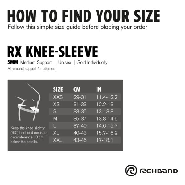 Rehband RX Knee-Sleeve 5mm Põlve Tugiside