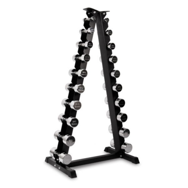 Trendy Dumbbell Pyramid Kroomitud Hantlite Hoidja Püramiid